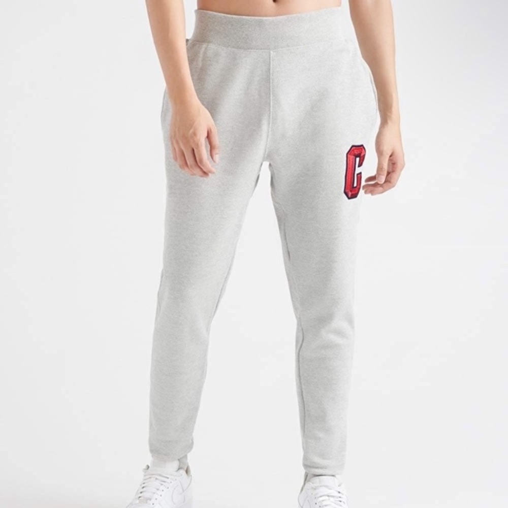 Champion Reverse Weave Joggers Floss Stitch C Logo size large Oxford gray